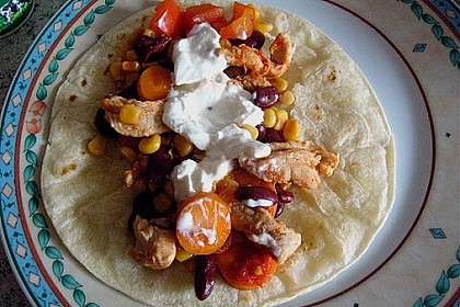Mexikanische Tortilla - Wraps mit Hähnchenfüllung 15