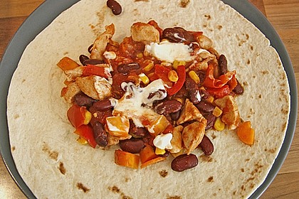 Mexikanische Tortilla - Wraps mit Hähnchenfüllung 5