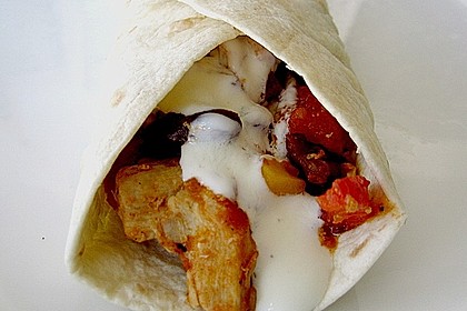 Mexikanische Tortilla - Wraps mit Hähnchenfüllung 3
