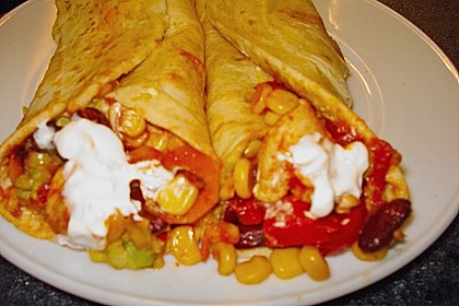 Mexikanische Tortilla - Wraps mit Hähnchenfüllung 25
