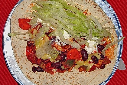 Mexikanische Tortilla - Wraps mit Hähnchenfüllung 12