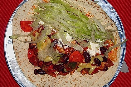 Mexikanische Tortilla - Wraps mit Hähnchenfüllung 6