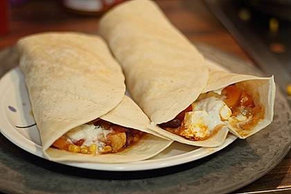 Mexikanische Tortilla - Wraps mit Hähnchenfüllung 11