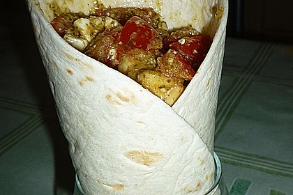 Mexikanische Tortilla - Wraps mit Hähnchenfüllung 17