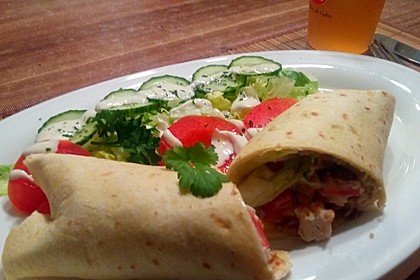 Mexikanische Tortilla - Wraps mit Hähnchenfüllung 1