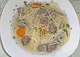 Nudelsuppe mit Kasslerlachsfleisch