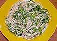 Linguine mit Rucola und Zitronen - Parmesan - Sauce