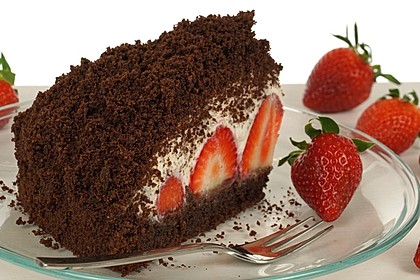 Maulwurfkuchen mit Erdbeeren 1