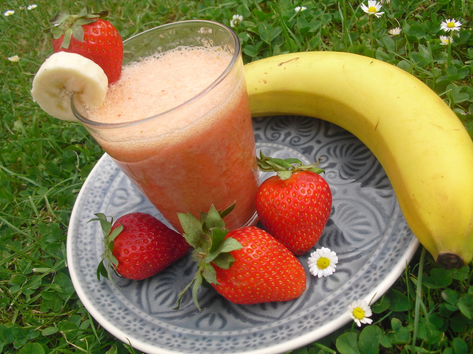Erdbeer-Bananen-Smoothie (Rezept mit Bild) von Der_BioKoch | Chefkoch.de