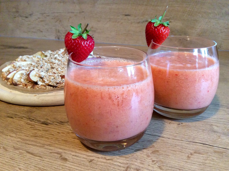 Erdbeer-Bananen-Smoothie (Rezept mit Bild) von Der_BioKoch | Chefkoch.de