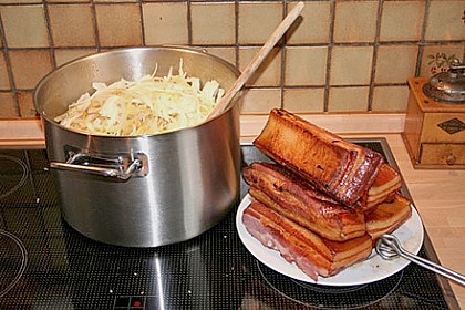 Weißkohl mit gezuckertem Speck 4