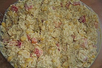 Curry - Reissalat mit Mais und Paprika 6