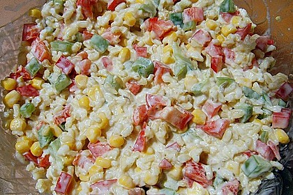 Curry - Reissalat mit Mais und Paprika