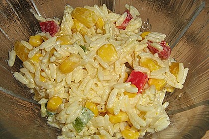 Curry - Reissalat mit Mais und Paprika 7