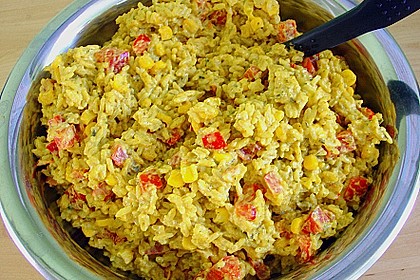 Curry - Reissalat mit Mais und Paprika 1