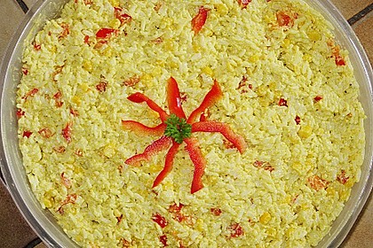 Curry - Reissalat mit Mais und Paprika 2