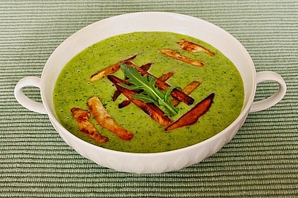Rucolasuppe mit Parmesan 2