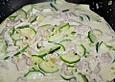 Spaghetti und Rahm - Zucchini
