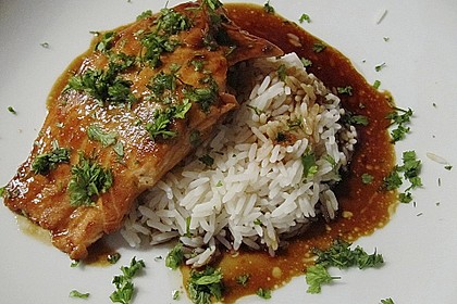 Japanischer gegrillter Lachs mit Teriyaki - Soße 6