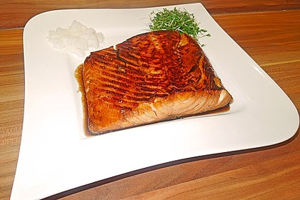 Japanischer gegrillter Lachs mit Teriyaki - Soße 10