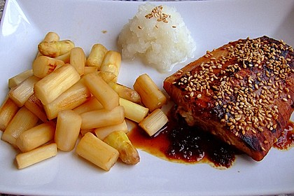 Japanischer gegrillter Lachs mit Teriyaki - Soße 13
