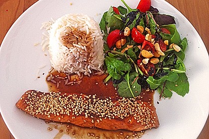 Japanischer gegrillter Lachs mit Teriyaki - Soße 15