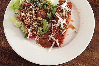 Japanischer gegrillter Lachs mit Teriyaki - Soße 11