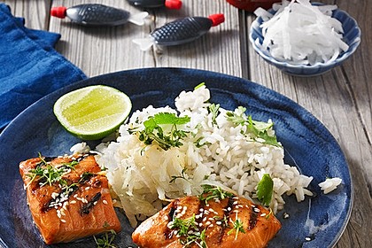 Japanischer gegrillter Lachs mit Teriyaki - Soße 2