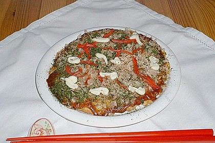 Japanische Pizza bzw. Gem&uuml;sepfannkuchen 4