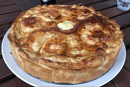 Blätterteig - Pie mit Hackfleisch - Spinat Füllung 24