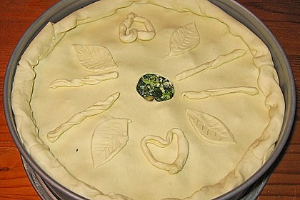 Blätterteig - Pie mit Hackfleisch - Spinat Füllung 6