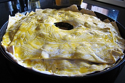 Blätterteig - Pie mit Hackfleisch - Spinat Füllung 17
