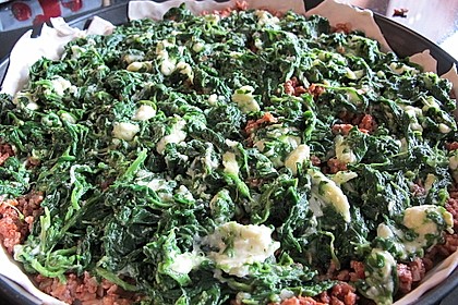 Blätterteig - Pie mit Hackfleisch - Spinat Füllung 15