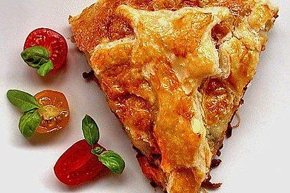 Blätterteig - Pie mit Hackfleisch - Spinat Füllung 2