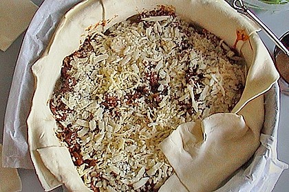 Blätterteig - Pie mit Hackfleisch - Spinat Füllung 18
