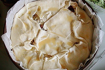 Blätterteig - Pie mit Hackfleisch - Spinat Füllung 19