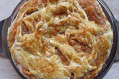 Blätterteig - Pie mit Hackfleisch - Spinat Füllung 13