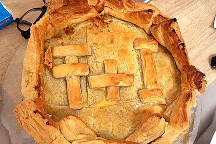 Blätterteig - Pie mit Hackfleisch - Spinat Füllung 7