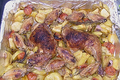 H&auml;hnchenschenkel vom Blech 1