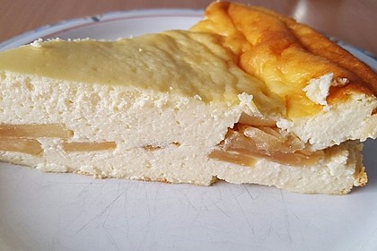 Bodenloser low carb Käsekuchen mit Äpfeln 2