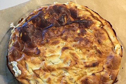 Bodenloser low carb Käsekuchen mit Äpfeln 4