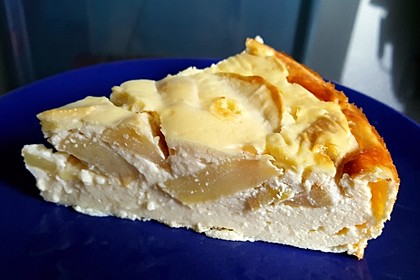 Bodenloser low carb Käsekuchen mit Äpfeln 1