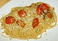 Spaghetti mit Knoblauch, &Ouml;l, Tomaten und Petersilie