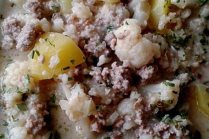 Blumenkohl - Hack - Eintopf 4