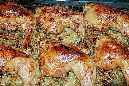 H&uuml;hnchen auf Sauerkraut 2