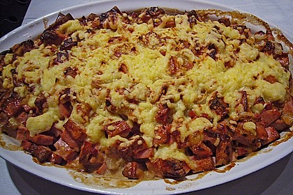 Blumenkohlauflauf mit Fleischwurst 4