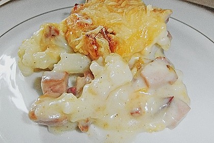 Blumenkohlauflauf mit Fleischwurst 9