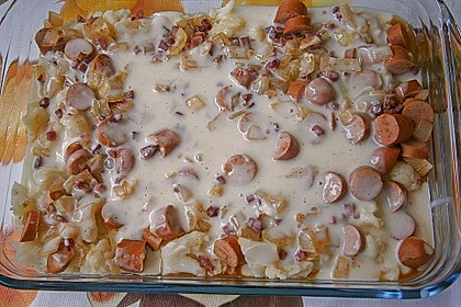 Blumenkohlauflauf mit Fleischwurst 12