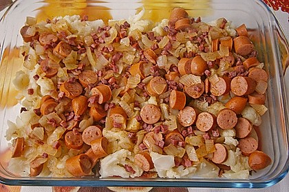 Blumenkohlauflauf mit Fleischwurst 13