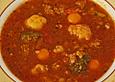 W&uuml;rzige Suppe mit Hackfleisch